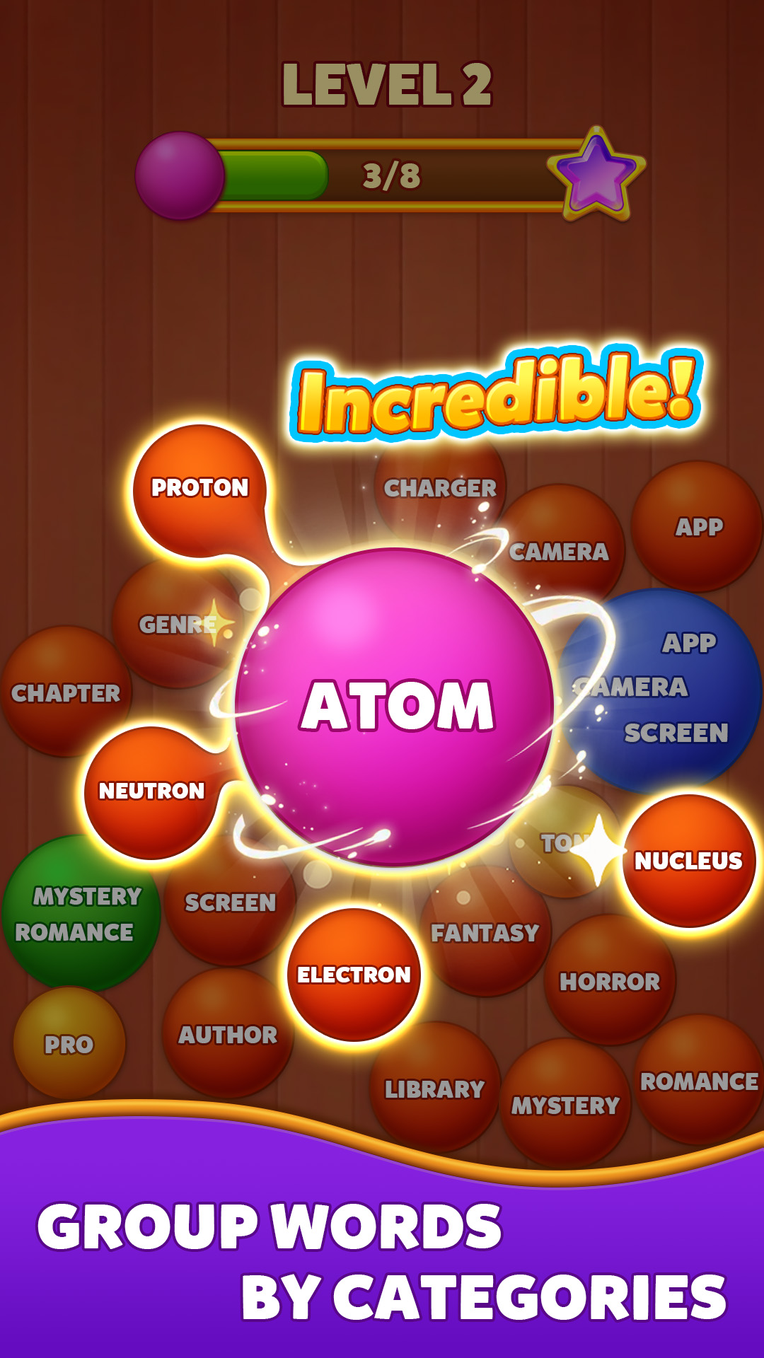 Word Sort - Bubble Crush gameplay screenshot 3