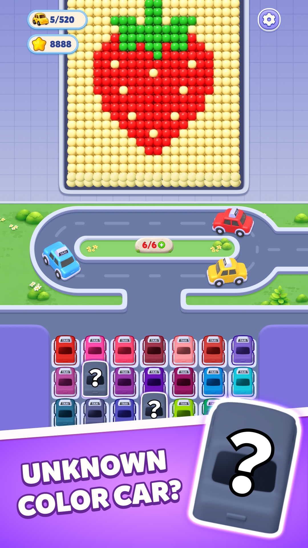 Pixel Car Match: Parking gameplay screenshot 3